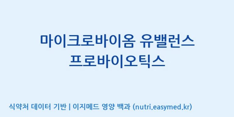 [주식회사 아리너스] 마이크로바이옴 유밸런스 프로바이오틱스 효능, 성분 및 부작용 주의사항 완벽 정리