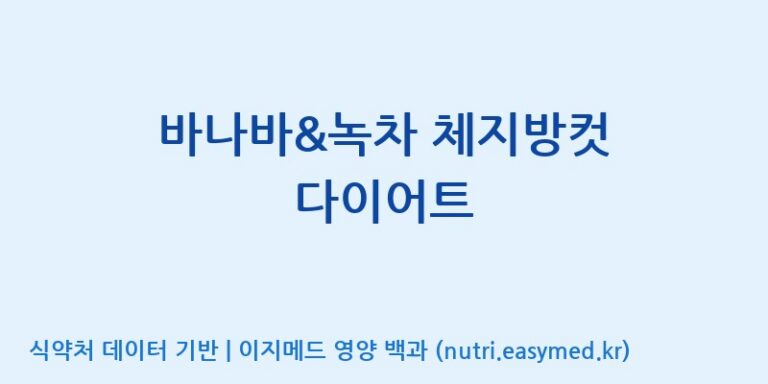 [(주)팜투팜2공장] 바나바&녹차 체지방컷 다이어트 효능, 성분 및 부작용 주의사항 완벽 정리