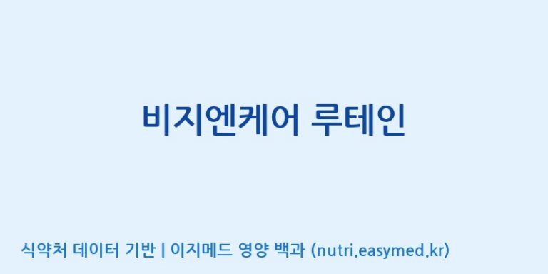[(주)한국씨엔에스팜] 비지엔케어 루테인 효능, 성분 및 부작용 주의사항 완벽 정리