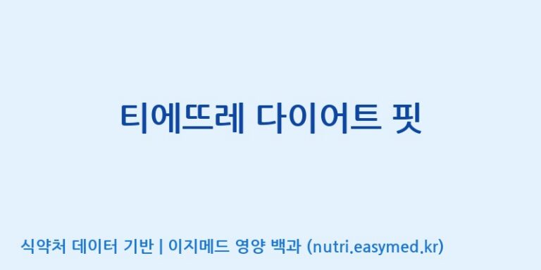 [주식회사 노바렉스] 티에뜨레 다이어트 핏 효능, 성분 및 부작용 주의사항 완벽 정리