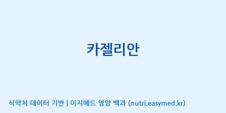 [(주)팜텍코리아] 카젤리안 효능, 성분 및 부작용 주의사항 완벽 정리
