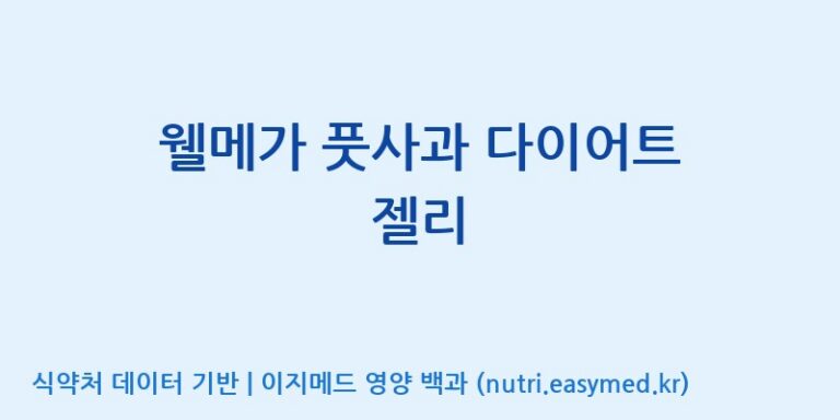 [(주)알피바이오] 웰메가 풋사과 다이어트 젤리 효능, 성분 및 부작용 주의사항 완벽 정리
