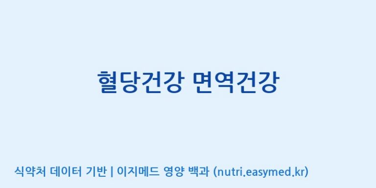 [(주)비오팜] 혈당건강 면역건강 효능, 성분 및 부작용 주의사항 완벽 정리