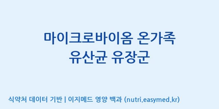[(주)씨티씨바이오] 마이크로바이옴 온가족 유산균 유장군 효능, 성분 및 부작용 주의사항 완벽 정리