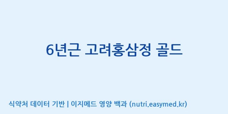 [태웅식품(주)] 6년근 고려홍삼정 골드 효능, 성분 및 부작용 주의사항 완벽 정리