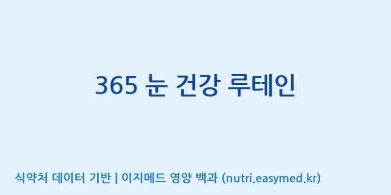 [(주)한국씨엔에스팜] 365 눈 건강 루테인 효능, 성분 및 부작용 주의사항 완벽 정리