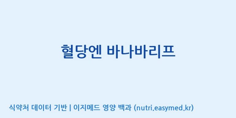 [엠에스바이오텍(주)] 혈당엔 바나바리프 효능, 성분 및 부작용 주의사항 완벽 정리