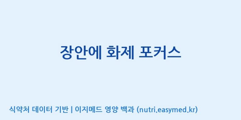 [엠에스바이오텍(주)] 장안에 화제 포커스 효능, 성분 및 부작용 주의사항 완벽 정리
