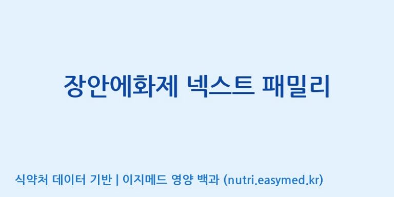 [엠에스바이오텍(주)] 장안에화제 넥스트 패밀리 효능, 성분 및 부작용 주의사항 완벽 정리