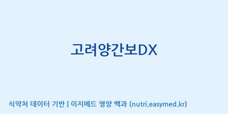 [노비스바이오(주)] 고려양간보DX 효능, 성분 및 부작용 주의사항 완벽 정리