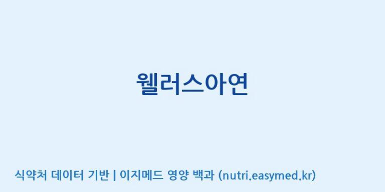 [한국바이오팜(주)에이치피] 웰러스아연 효능, 성분 및 부작용 주의사항 완벽 정리