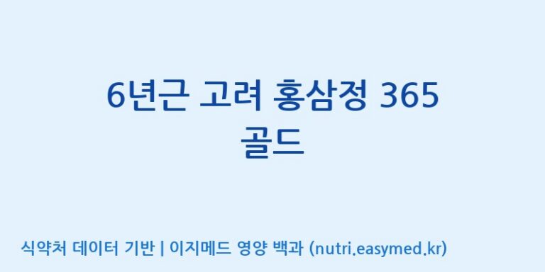 [주식회사 유림고려홍삼] 6년근 고려 홍삼정 365 골드 효능, 성분 및 부작용 주의사항 완벽 정리