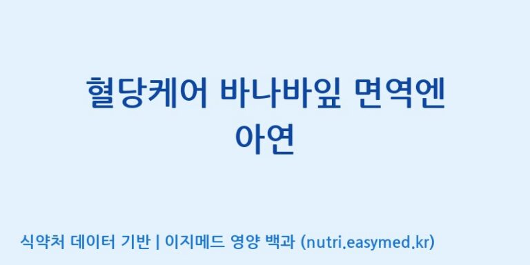 [엔피케이(주)] 혈당케어 바나바잎 면역엔 아연 효능, 성분 및 부작용 주의사항 완벽 정리
