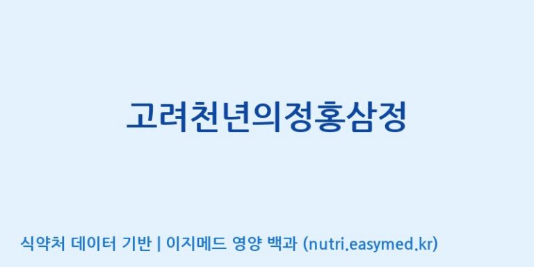 [대한홍삼 주식회사] 고려천년의정홍삼정 효능, 성분 및 부작용 주의사항 완벽 정리