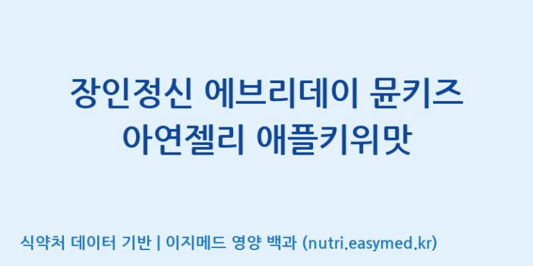 [주식회사웰파인] 장인정신 에브리데이 뮨키즈 아연젤리 애플키위맛 효능, 성분 및 부작용 주의사항 완벽 정리