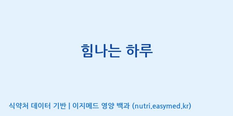 [(주)팜투팜2공장] 힘나는 하루 효능, 성분 및 부작용 주의사항 완벽 정리