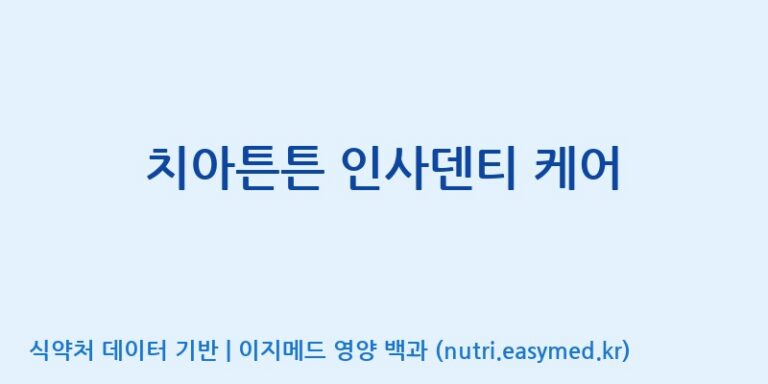 [(주)웰레스트] 치아튼튼 인사덴티 케어 효능, 성분 및 부작용 주의사항 완벽 정리