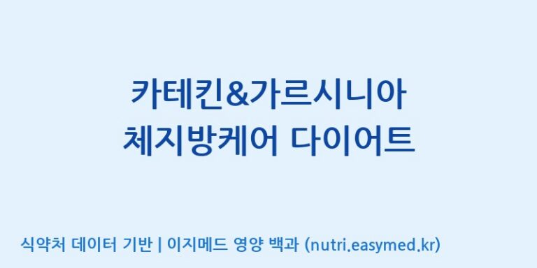 [(주)웰레스트] 카테킨&가르시니아 체지방케어 다이어트 효능, 성분 및 부작용 주의사항 완벽 정리