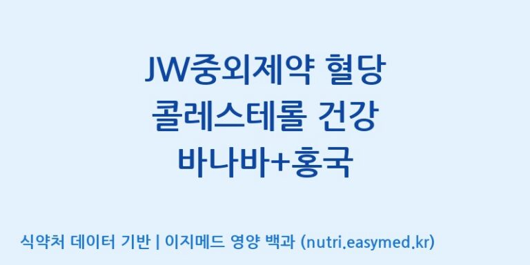 [(주)허브큐어] JW중외제약 혈당 콜레스테롤 건강 바나바+홍국 효능, 성분 및 부작용 주의사항 완벽 정리