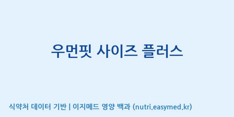 [(주)비오팜] 우먼핏 사이즈 플러스 효능, 성분 및 부작용 주의사항 완벽 정리