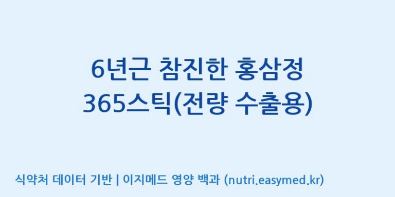 [농업회사법인 고려홍삼원 주식회사] 6년근 참진한 홍삼정 365스틱(전량 수출용) 효능, 성분 및 부작용 주의사항 완벽 정리