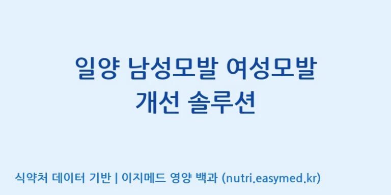 [주식회사 노바렉스2공장] 일양 남성모발 여성모발 개선 솔루션 효능, 성분 및 부작용 주의사항 완벽 정리