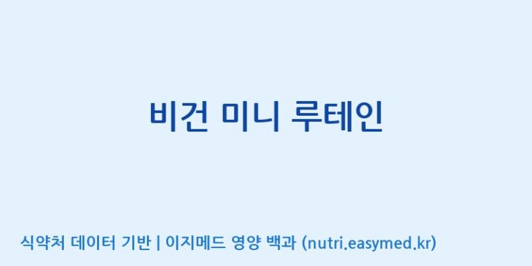 [(주)한풍네이처팜] 비건 미니 루테인 효능, 성분 및 부작용 주의사항 완벽 정리