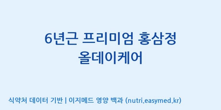 [토음바이오 주식회사] 6년근 프리미엄 홍삼정 올데이케어 효능, 성분 및 부작용 주의사항 완벽 정리