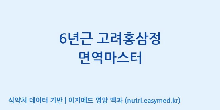 [천이고려홍삼EG(이지)] 6년근 고려홍삼정 면역마스터 효능, 성분 및 부작용 주의사항 완벽 정리