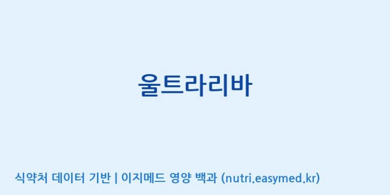 [(주)세종쎌팜] 울트라리바 효능, 성분 및 부작용 주의사항 완벽 정리