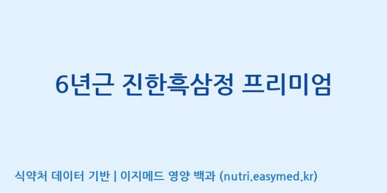 [농업회사법인 주식회사 참한삼] 6년근 진한흑삼정 프리미엄 효능, 성분 및 부작용 주의사항 완벽 정리