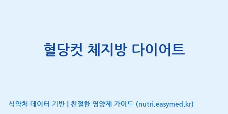 [(주)비오팜] 혈당컷 체지방 다이어트 효능, 성분 및 부작용 주의사항 완벽 정리