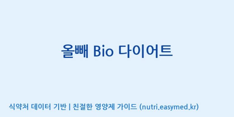 [(주)비오팜] 올빼 Bio 다이어트 효능, 성분 및 부작용 주의사항 완벽 정리