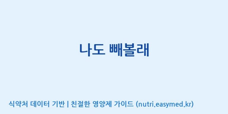 [(주)비오팜] 나도 빼볼래 효능, 성분 및 부작용 주의사항 완벽 정리