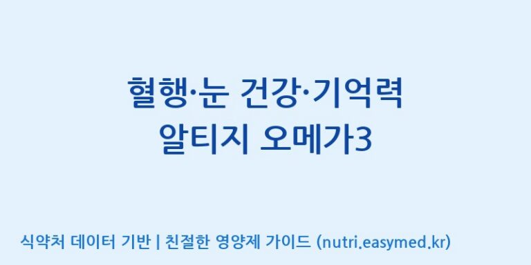 [주식회사 노바렉스2공장] 혈행·눈 건강·기억력 알티지 오메가3 효능, 성분 및 부작용 주의사항 완벽 정리