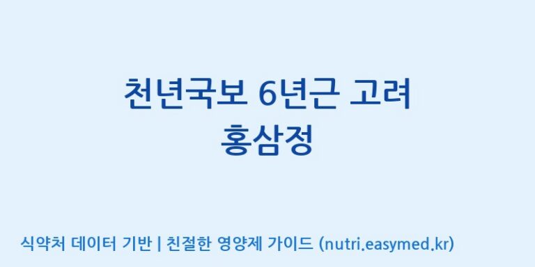 [주식회사 나우랩팩토리] 천년국보 6년근 고려 홍삼정 효능, 성분 및 부작용 주의사항 완벽 정리
