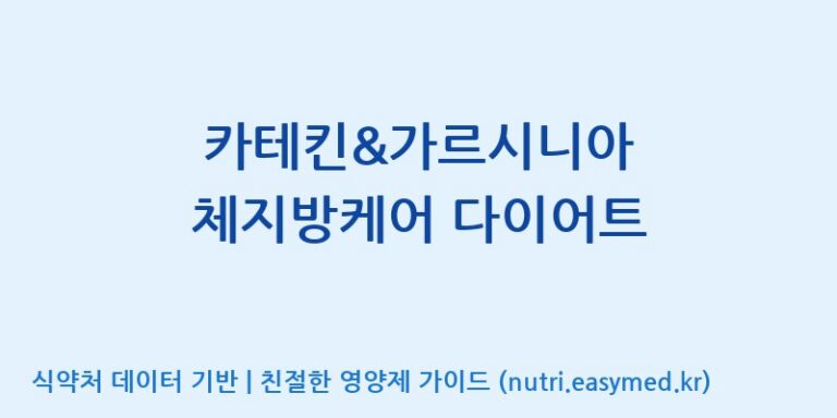 [(주)웰레스트] 카테킨&가르시니아 체지방케어 다이어트 효능, 성분 및 부작용 주의사항 완벽 정리